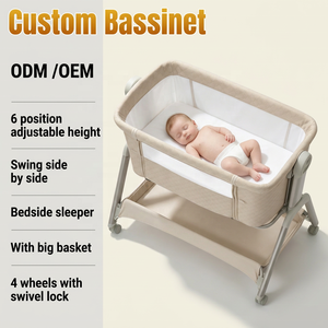 Culla a dondolo premium per neonati e bambini, <span class=keywords><strong>lettino</strong></span> co-sleeping accanto a me, culla per neonati e bambini piccoli - Product Image 1