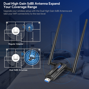 Adaptador <span class=keywords><strong>USB</strong></span> <span class=keywords><strong>3.0</strong></span> <span class=keywords><strong>WiFi</strong></span> 6/<span class=keywords><strong>WiFi</strong></span> 6E EP-AX1672 AX3000, 802.11g de Alta Potencia, Externo para Escritorio/Portátil, Chipset MT7621A en Stock - Product Image 3