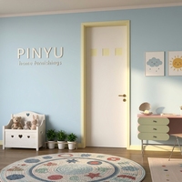Armoire en bois massif avec incrustation carrée, finition mate, couleur personnalisée, série porte complète pour chambre et chambre d'enfant