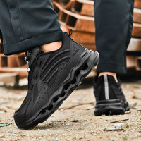 Laçage rapide respirant Anti-écrasement spécifications métal antidérapant garde de sécurité travail hommes chaussures de sécurité à bout en acier