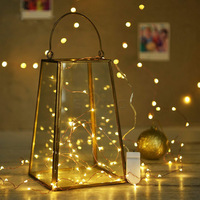 Luci a Stringa LED Arancioni e Viola per Halloween, con Filo di Rame, Alimentate a Batteria, 2 Metri di Lunghezza, 20 Luci, IP44, per Halloween e Natale