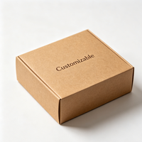 Boîte d'expédition en carton ondulé personnalisée, élégante, en kraft naturel, pour boîte d'abonnement, emballage de produits cosmétiques et de vêtements