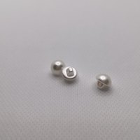Boutons en plastique perlés ronds à finition brillante pour travaux manuels et couture de vêtements