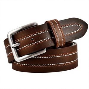 BS INTERNATIONAL Custom Length <b>Men's</b> Formal Party <b>Belts</b> Branded Cow Hide Steel Square Buckle Eco-Friendly Waterproof Heavy Duty - Product Image 4