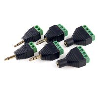 Connecteur Jack Audio RCA Stéréo Double Canal en Cuivre 3.5MM/2.5MM/6.5MM pour Casque, DIY Sans Soudure, Mâle/Femelle