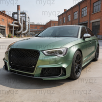 Kit de carrosserie de conversion style RS3 pour Audi A3 8V berline et Sportback 2013-2016, comprend pare-chocs avant, lèvre avant et calandre nid d'abeille