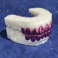 Honordiamond Grillz Unisexe en Argent S925 avec Moissanite, Forme Cercle Huit Cœurs Huit Flèches, Style Hip-hop, Haute Couture Dentaire