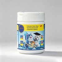 Compléments nutritionnels pour animaux de compagnie Waylemo, croissance des chiots et des chatons, calcium, taurine, huile de poisson, comprimés multivitaminés pour chiens et chats