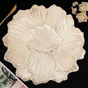 <span class=keywords><strong>Tovagliette</strong></span> in vinile metallizzato lavabile con fiori creativi per matrimonio in Tabletex <span class=keywords><strong>tovagliette</strong></span> per tavolo da pranzo - Product Image 1