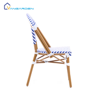 Chaises de salle à manger d'extérieur en rotin tressé, portables, empilables, légères, pour fêtes, patios, événements, jardins, usage commercial, en gros, personnalisables, pour balcons
