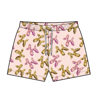 Shorts de bain pour enfants avec impression par sublimation personnalisée, motif animal ballon mignon, shorts de plage d'été pour garçons
