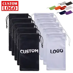 Microfiber Eyeglasses Pouch Bag Microfiber Glasses Case Custom Logo Sunglasses Pouch Bag Microfiber Cloth Bags