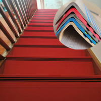 Bordure d'escalier antidérapante en PVC, une seule pièce, élastique, résistante à l'usure, revêtement de marche A50, 23 couleurs pour les escaliers de bureaux et d'hôtels
