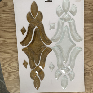 Tùy chỉnh 5mm rõ ràng vát kính cho kính màu tam giác vuông hình chữ nhật vát kính thiết kế cho nhà thờ và các tòa nhà - Product Image 6