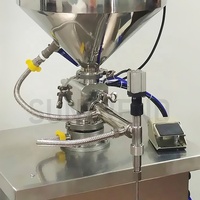 Mesin Pengisi Piston Multifungsi Semi Otomatis untuk Lip Gloss, Balm, Petroleum Jelly yang Dapat Dipanaskan