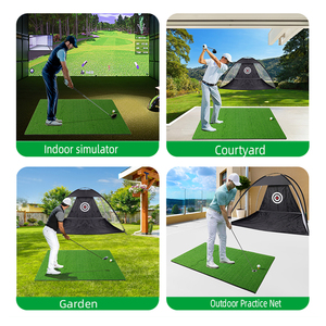 Tapete de Práctica de <span class=keywords><strong>Golf</strong></span> GP Interlocking de 3 Piezas, Césped Artificial de PP Resistente, Antideslizante, Fácil de Guardar, Simulador de Entrenamiento para Hogar y Jardín - Product Image 4
