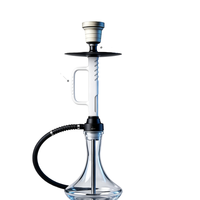 Ensemble de chicha moderne en acier inoxydable avec miroir, fumée douce, coffret cadeau