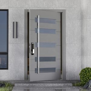 China Top Manufacturer Custom Prehung Solid Wood Exterior Front Entry Doors Hurricane Impact Pivot Door Apartment Living Room - Product Image 2