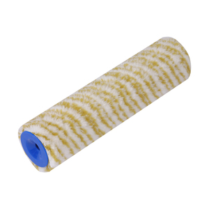 10in High Quality Yellow Black Stripes Polyamide Customizable Roller <b>Brush</b> OEM Support for Wall Painting Industrial DIY Grade - Product Image 5