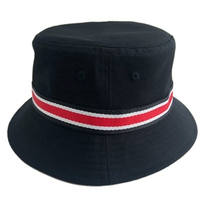 Chapeau seau noir uni chaîne OEM mode haute qualité logo personnalisé coton femmes hommes vierge - Product Image 2