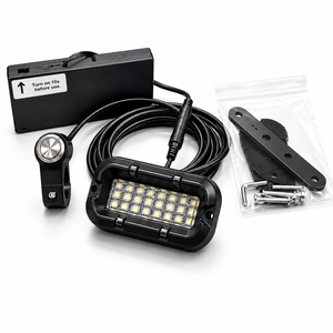 Luce LED Stile Baja Interamente in Metallo, Luce Ausiliaria Posteriore Alimentata a Batteria o Cablata <span class=keywords><strong>per</strong></span> <span class=keywords><strong>Moto</strong></span> Elettriche e Dirt Bike - Product Image 2