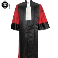 Robe de juge rouge sur mesure de luxe, robe de procureur