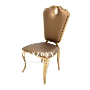 Mobilier royal chaises de <span class=keywords><strong>salle</strong></span> de banquet de mariage en métal chaise de banquet en or pour réception de mariage contemporaine - Product Image 1