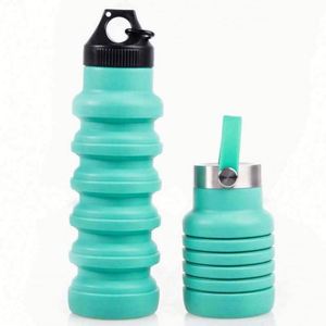 Botella de Agua Plegable de Silicona con Tapa Abatible a Prueba de Fugas, Éxito de Ventas Transfronterizo - Product Image 1