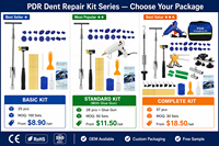 Kit de Reparación de Abolladuras sin Pintura (PDR) Profesional CIHOO para Restauración de Abolladuras por Granizo y Carrocería de Automóviles