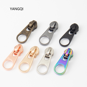 Extractor de cremallera de nailon sin bloqueo de aleación de Zinc #5 personalizado, deslizador de cremallera de Metal, tirador de cremallera negro de repuesto - Product Image 3