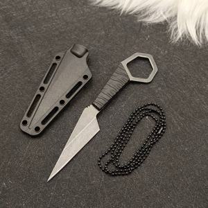 มีดพกพาคุณภาพสูง Green Edge Tactical EDC สแตนเลส ด้ามพลาสติก รุ่น SS185 ความหนา 2.0 มม. รับผลิตตามแบบ DIY OEM 1 - Product Image 4