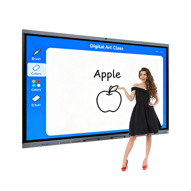 55 65 75 85 86 98 110 Inch 4K LCD Interactive Flat Panel Pen Finger Touch Digital Interactive Smart Board for Schools Teaching