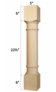 2023 Pilares y Balaustres de Madera Maciza, Columnas Grandes de Madera Tallada Decorativa, Postes de Escalera Romanos de Madera, Completos o de Medio Perímetro, para Escaleras de Lujo - Product Image 3