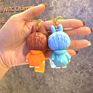 Luckykoo Cute 3D Doll Couple Bag Pendant Car Key Small Gift Wholesale Bubu Sheep <b>Keychain</b> - Product Image 3