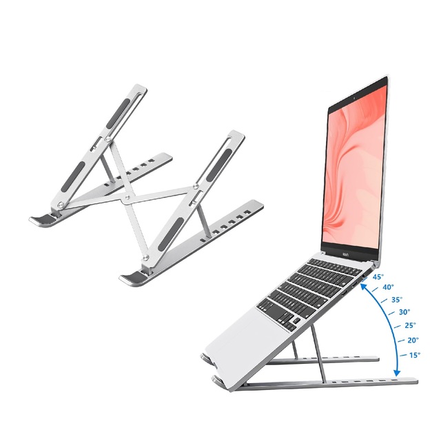 Adjustable Laptop Stand Single Fork aluminum alloy Folding Lift Desktop Tablet Portable Bracket Compatible with All Notebook