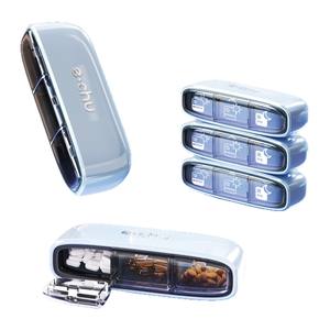 Echu – boîte à pilules portable, mini distributeur de médicaments, boîte de rangement en forme de croissant de lune, de qualité alimentaire, pour usage quotidien - Product Image 2