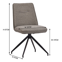 Muestra Gratuita al por Mayor: Última Silla de Comedor de Diseño Escandinavo con Arco y Tela para el Hogar, con Función Giratoria, de Alibaba, Fabricada en China