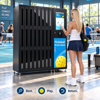 Distributeur automatique de raquettes de pickleball Baiwei avec système de casier intelligent pour la location de raquettes et de balles sur les terrains extérieurs