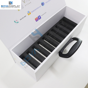 Boya Unique Design Glazed Tile Style Fashionable White Portable Facing stone marble tile sample paper display box for sale