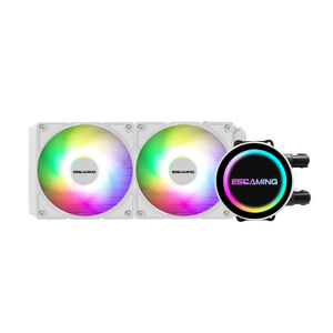 Kit refroidisseur de <span class=keywords><strong>liquide</strong></span> CPU AIO RGB 240mm ESGAMING avec logo personnalisé Radiateur de <span class=keywords><strong>refroidissement</strong></span> par eau pour <span class=keywords><strong>PC</strong></span> de jeu AMD INTEL - Product Image 2