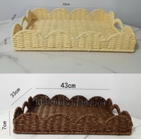 Multifunctionele opbergmand van geweven plastic in Scandinavische stijl voor thuisgebruik - fruitmand, snackmand, speelgoedopberger, keukenmand, broodmand