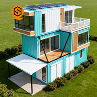 Casas Prefabricadas de Contenedores de Dos/Tres Pisos, Personalizables, Ecológicas y de Lujo, Cabañas, Hoteles, Apartamentos, Villas