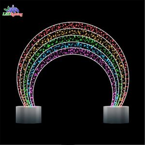 إضاءة <span class=keywords><strong>LED</strong></span> خارجية على شكل قوس نفق على هيئة قلب، زينة إضاءة لعيد الميلاد وحفلات الزفاف وديكور المناظر الطبيعية - Product Image 5