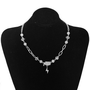 2026 Hot Selling Simple Light Luxury Cloud Lightning Pendant Necklace Silver Plated Unisex's Necklaces Fashion Jewelry Wholesale - Product Image 1