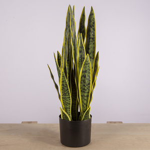 Plantas Artificiales de 65 cm, Plantas <span class=keywords><strong>Serpiente</strong></span> Artificiales, Plantas de Plástico con Borde Amarillo para Decoración del Hogar y Fiestas - Product Image 2