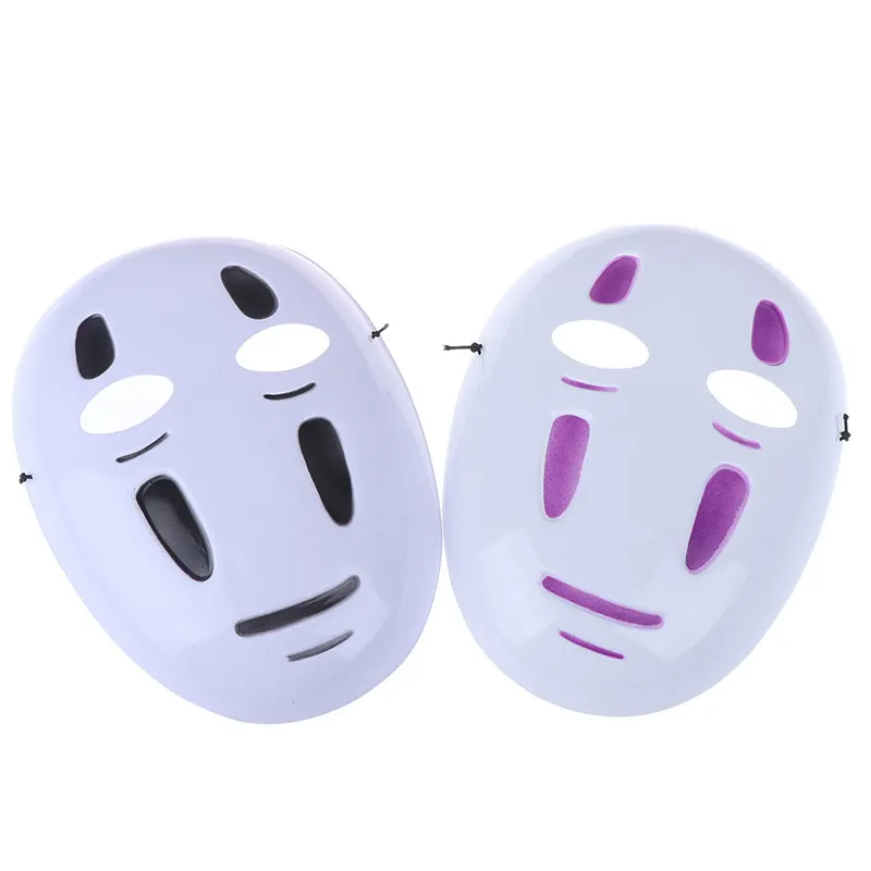 Japon maskeleri Anime oyuncaklar ruhların kaçışı yok yüz maskesi yüzü olmayan Cosplay kask fantezi Anime cadılar bayramı partisi kostüm