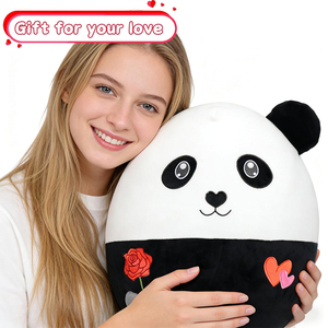 Peluche de Panda Romántico de 16 Pulgadas de Alta Calidad, Almohada de Peluche de Dibujos Animados, Regalo Perfecto para el Día de San Valentín - Product Image 3