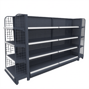 Gondole métallique double face légère pour supermarché, étagères réglables pour présentoirs de magasin de détail - Product Image 6