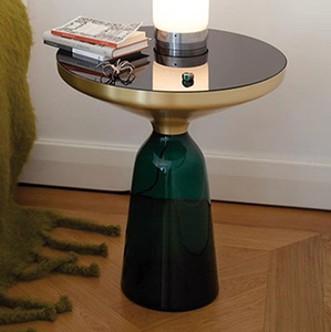 Mesa de centro de cristal redonda moderna nórdica de lujo con características creativas de diseñador para muebles de sala de estar - Product Image 4