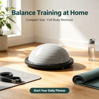 Ballon d'équilibre demi-sphère de yoga premium anti-éclatement pour massage des pieds, entraînement de Pilates, équipement de fitness à domicile